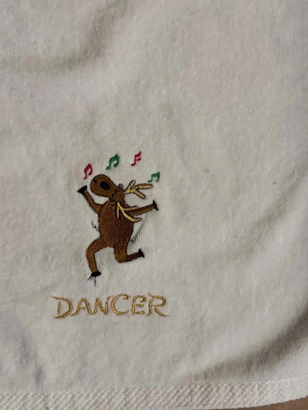 Vtg Avanti Grand Prix Reindeer Hand Towels 27x15 Set 4 Dasher Dancer Prancer